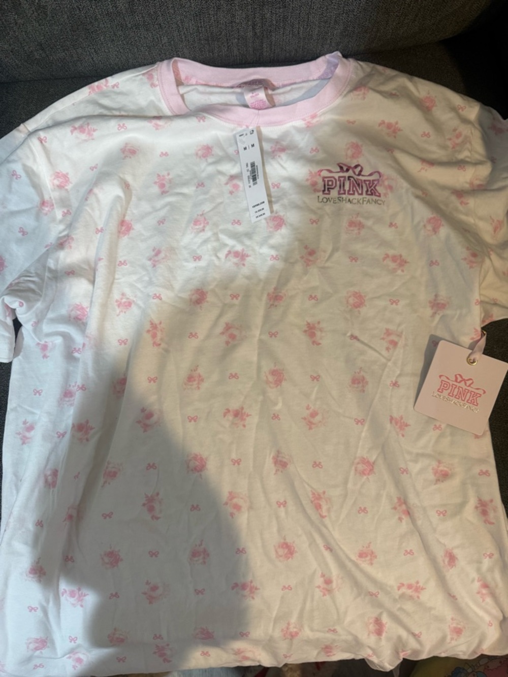 NEW WITH TAGS LOVESHACKFANCY PINK TSHIRT